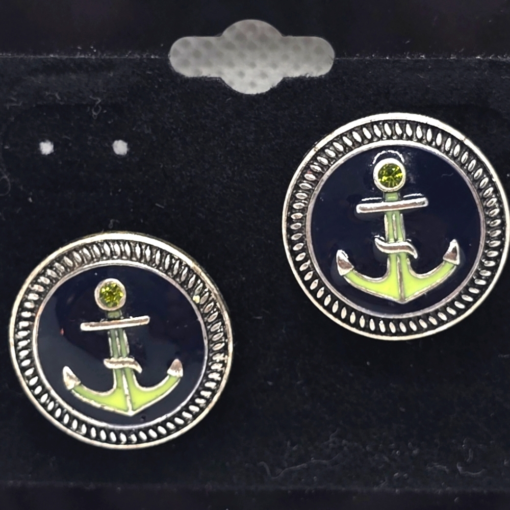 2 PAIRS!!! Nautical Anchor Earrings - Both for Pierced Ears. - Picture 2 of 6